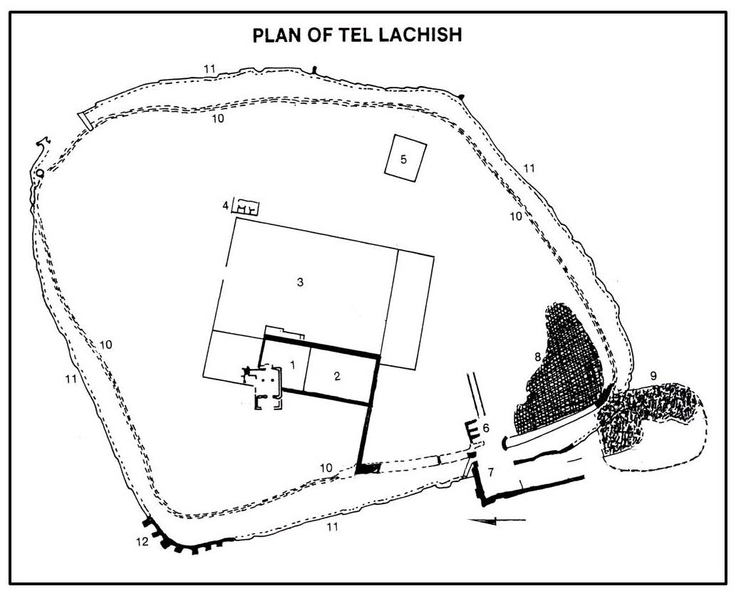 Excavations plans at Tel Lachish