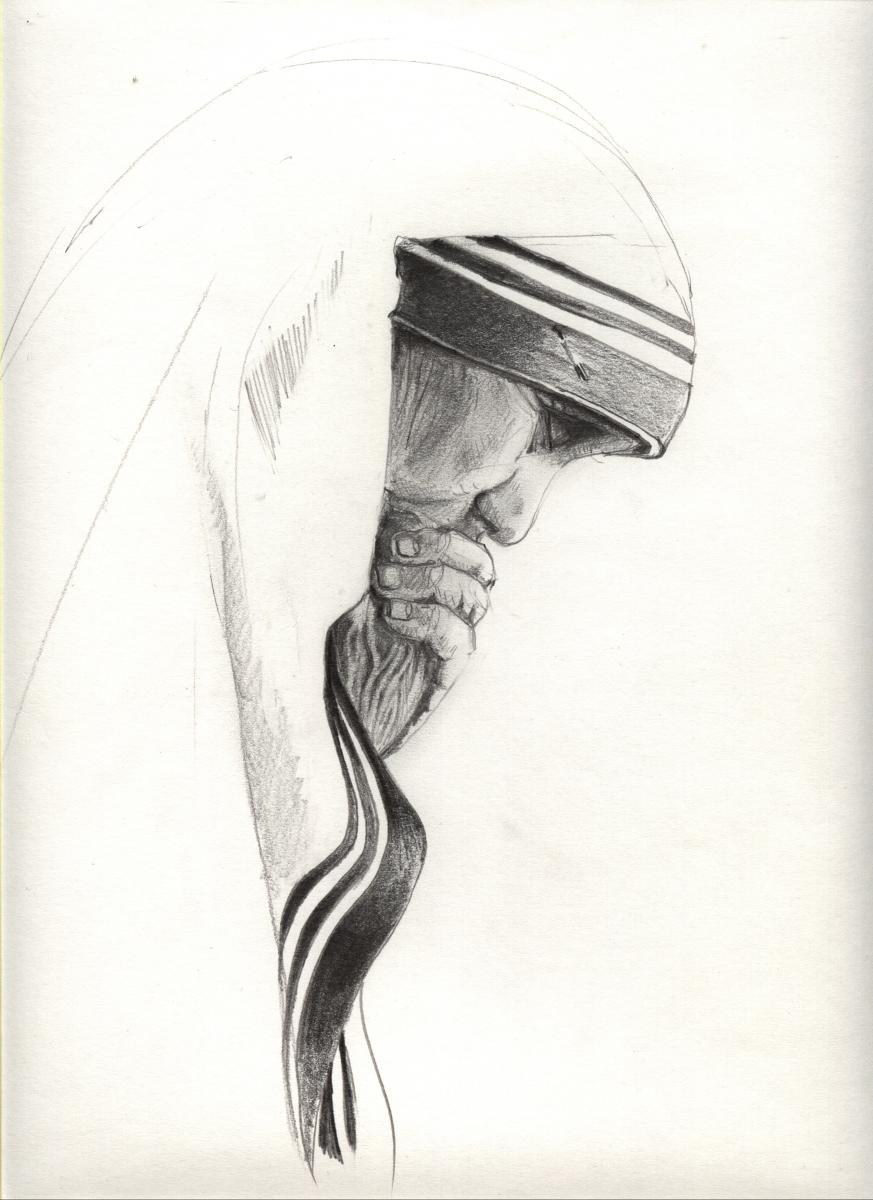 "Sketch of Mother Teresa"