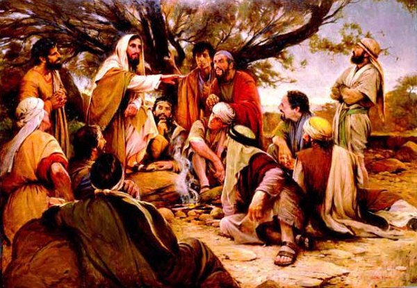 Jesus with the 12 apostles
