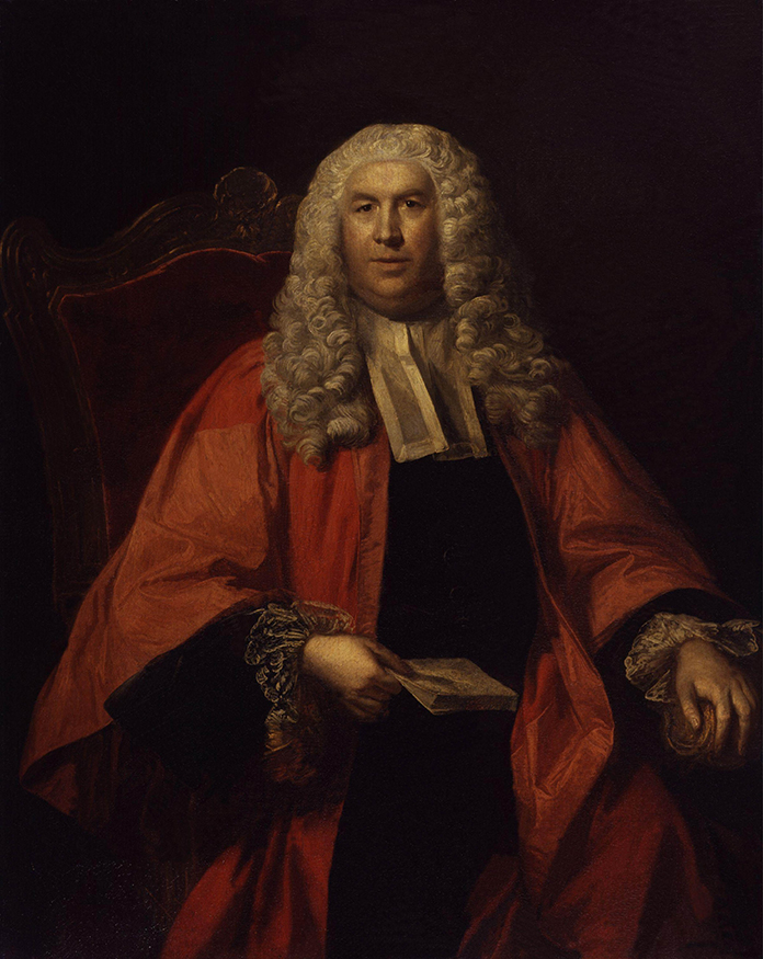 Sir William Blackstone in his judicial robes