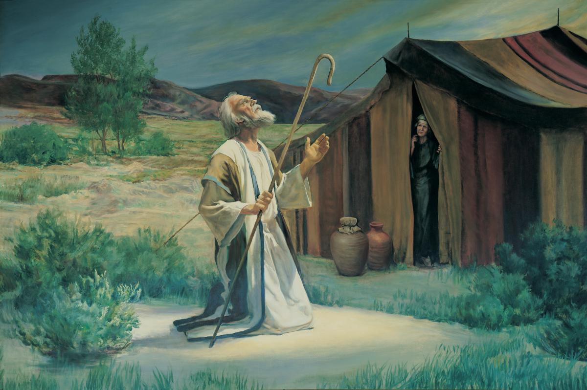 Abraham praying on the plains of Mamre