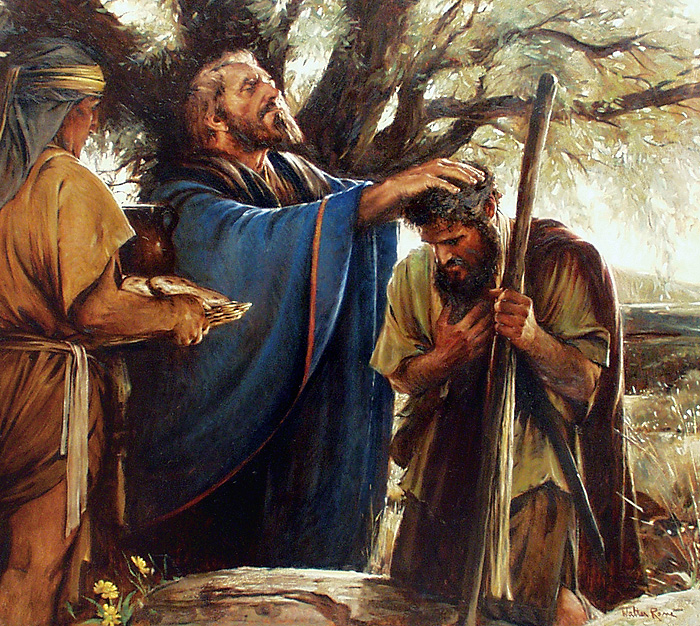 Melchizedek blessing Abraham