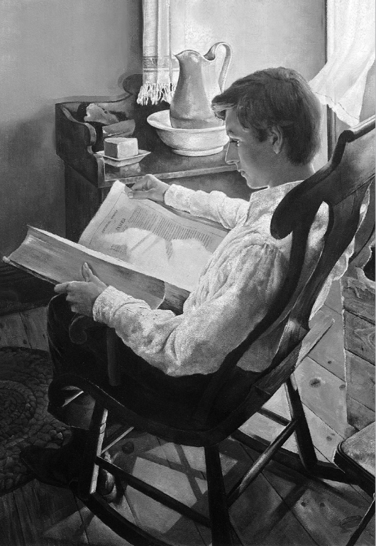 Joseph Smith Studying the Bible