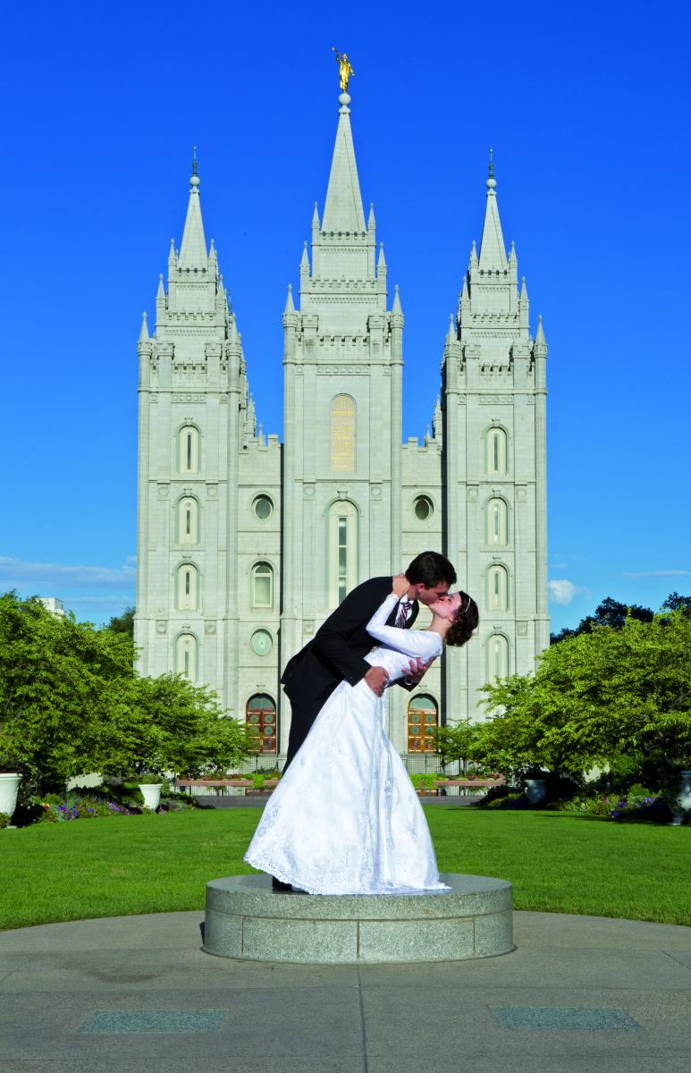 Couple in Front of Salt Lake City Temple