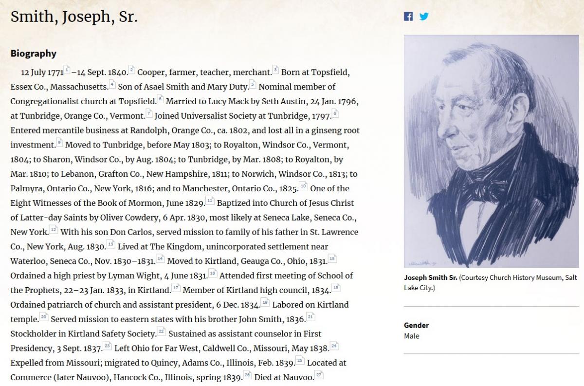 Joseph Smith Sr. biography