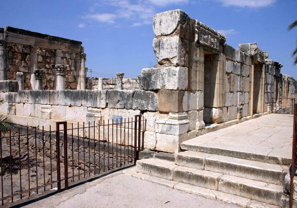 The monumental limestone synagogue at Capernaum