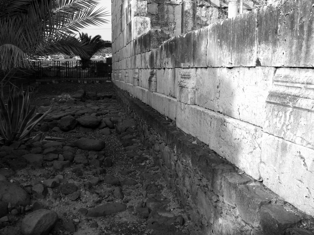 Southwest corner of Capernaum's synagogue