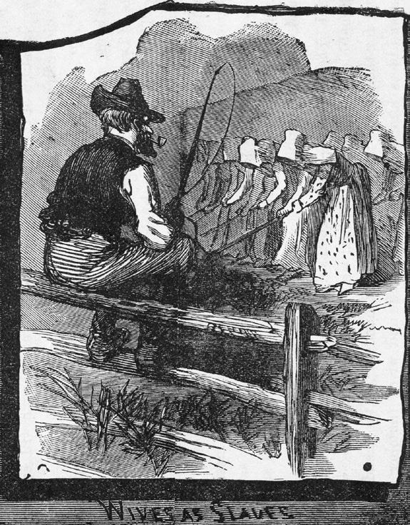 Political cartoon "Wives as slaves"
