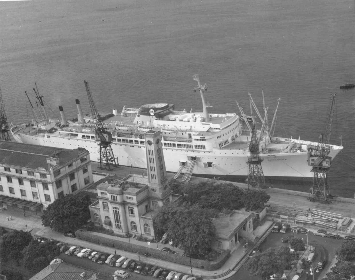 SS Argentina at dock in Rio de Janeiro, Brazil. Courtesy of Moore-McCormack.