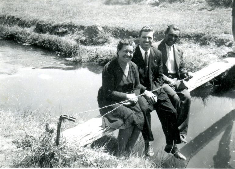 Brother and Sister Maldonado with Elder Carroll at the site of their baptism. Courtesy of CHL.