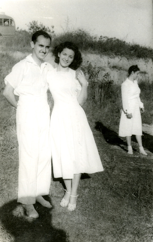 Alfredo Vaz with Clarisse Marotta at her baptism, July 1947. They later married. Courtesy of CHL.