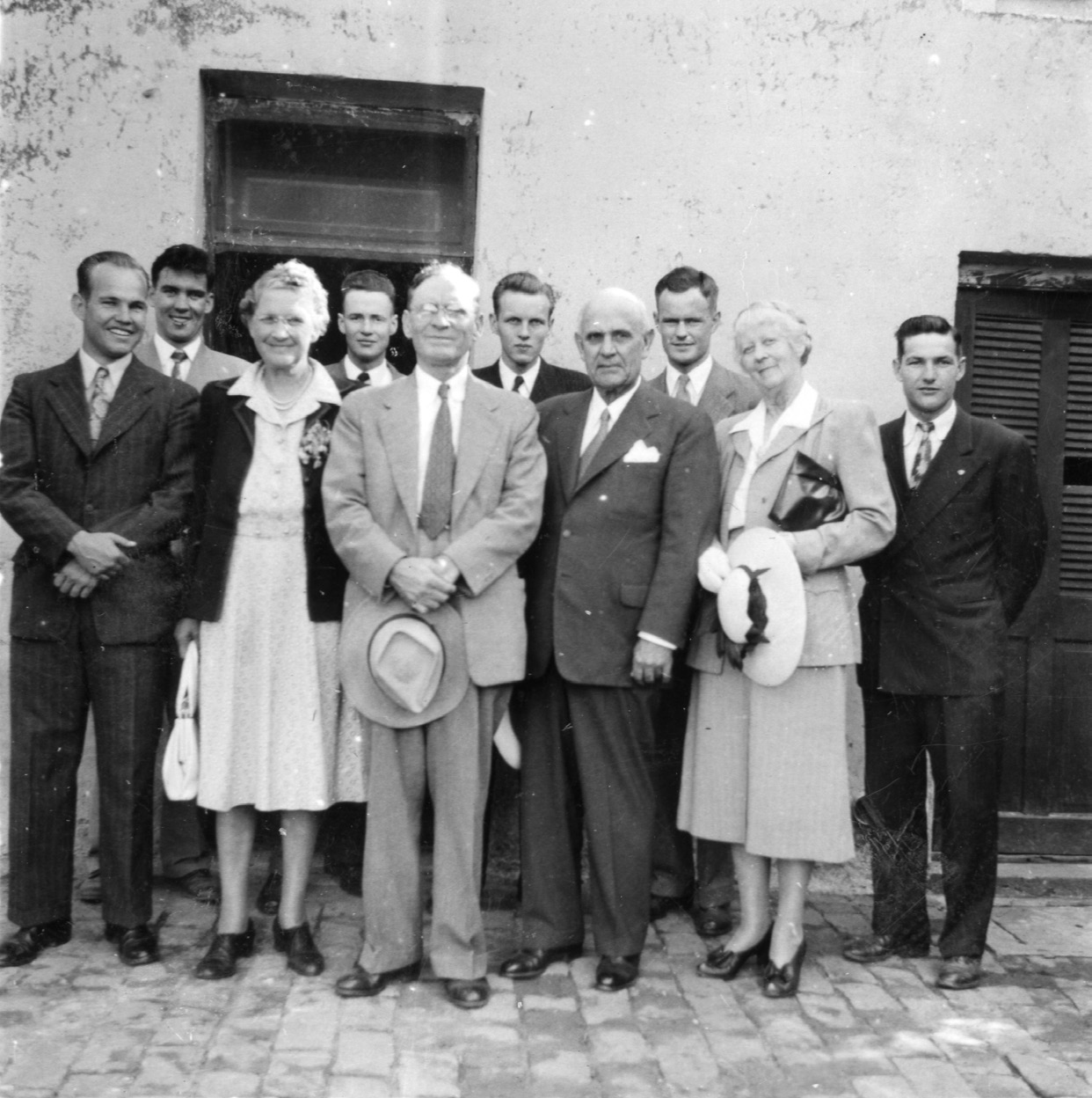 The Richardses and Youngs with missionaries. Courtesy of CHL.