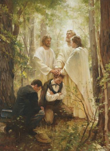 Joseph and Oliver receiving the Melchizidek Priesthood