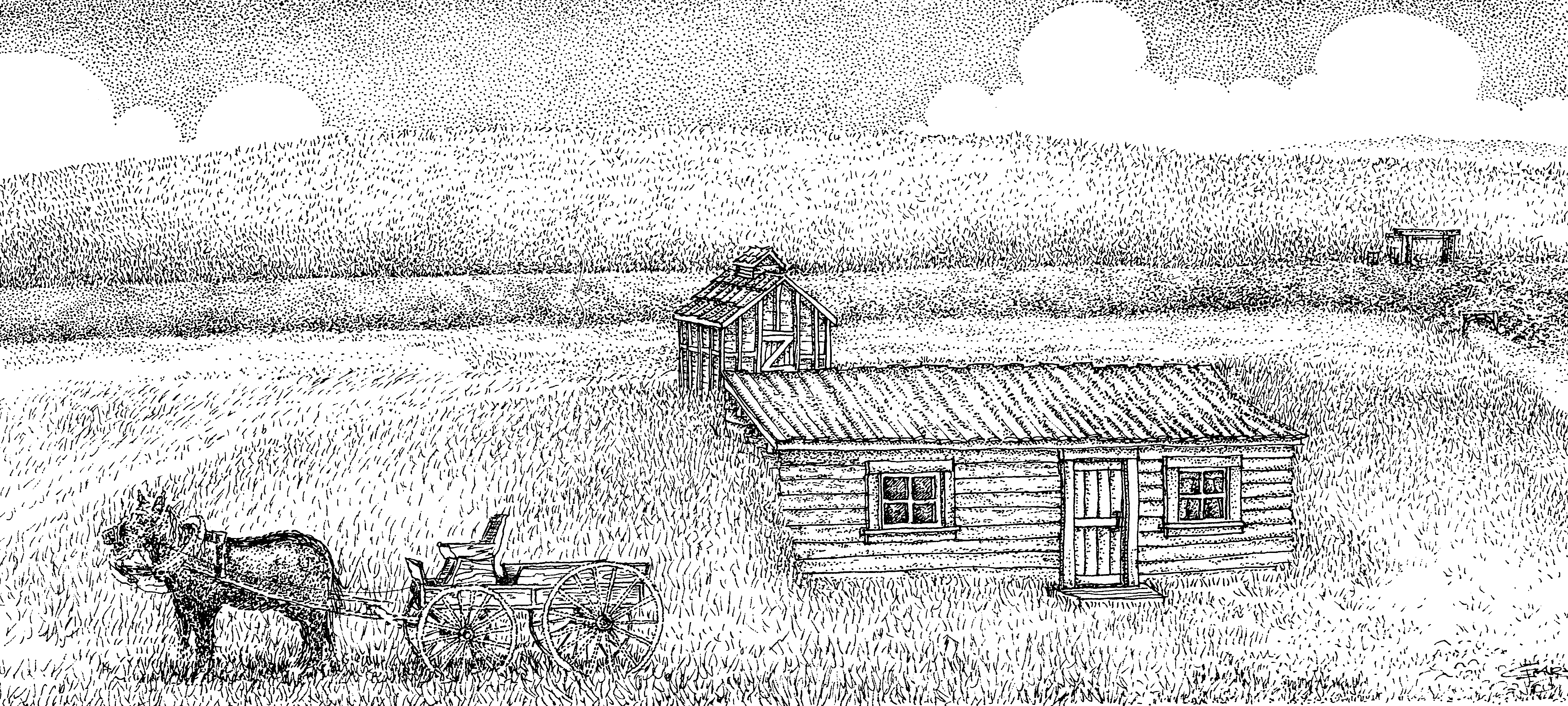 drawing of dugout home