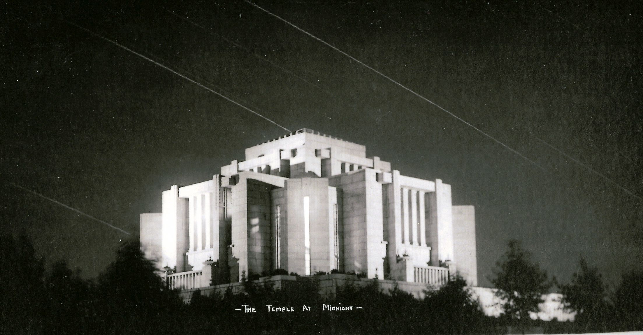 Temple at night