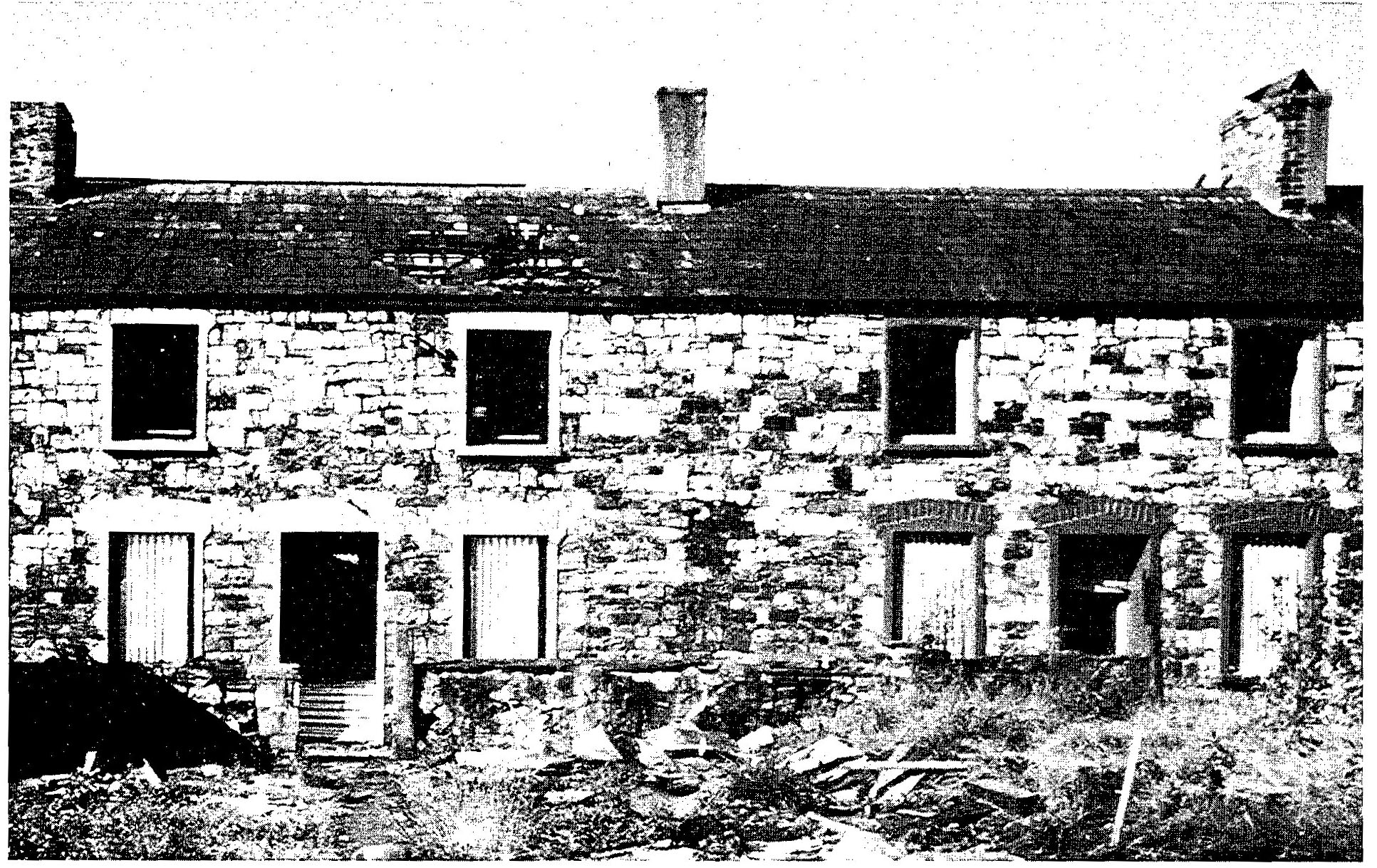 view of the back of the row houses