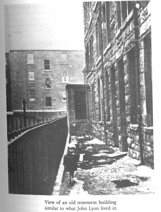 old tenement building similar to where john lyon lived