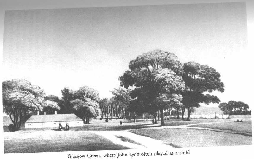 painting of field where john played as a child