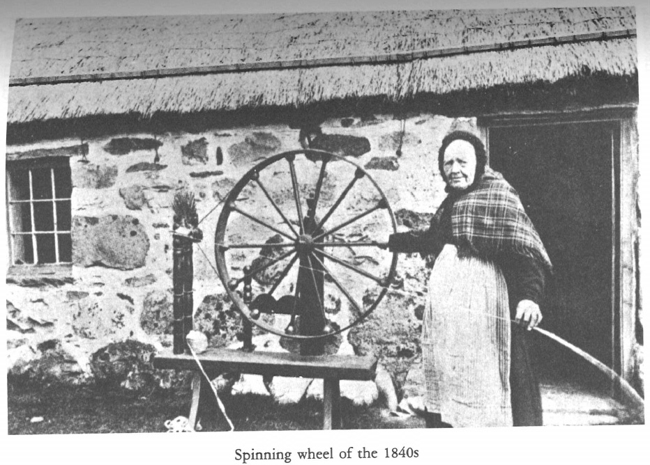 spinning wheel of the 1840s