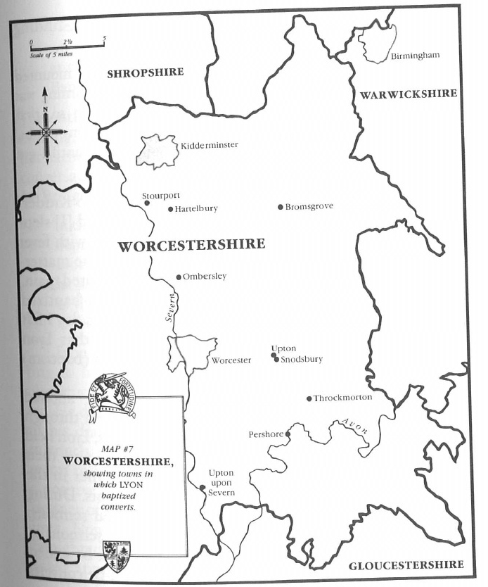 map of worcestershire