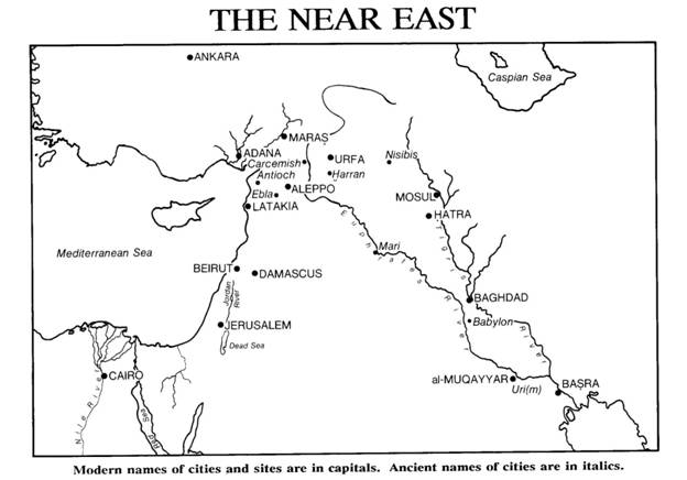 Map of Near East Cities