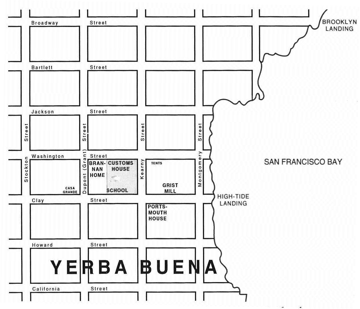 Yerba Buena in the 1840s