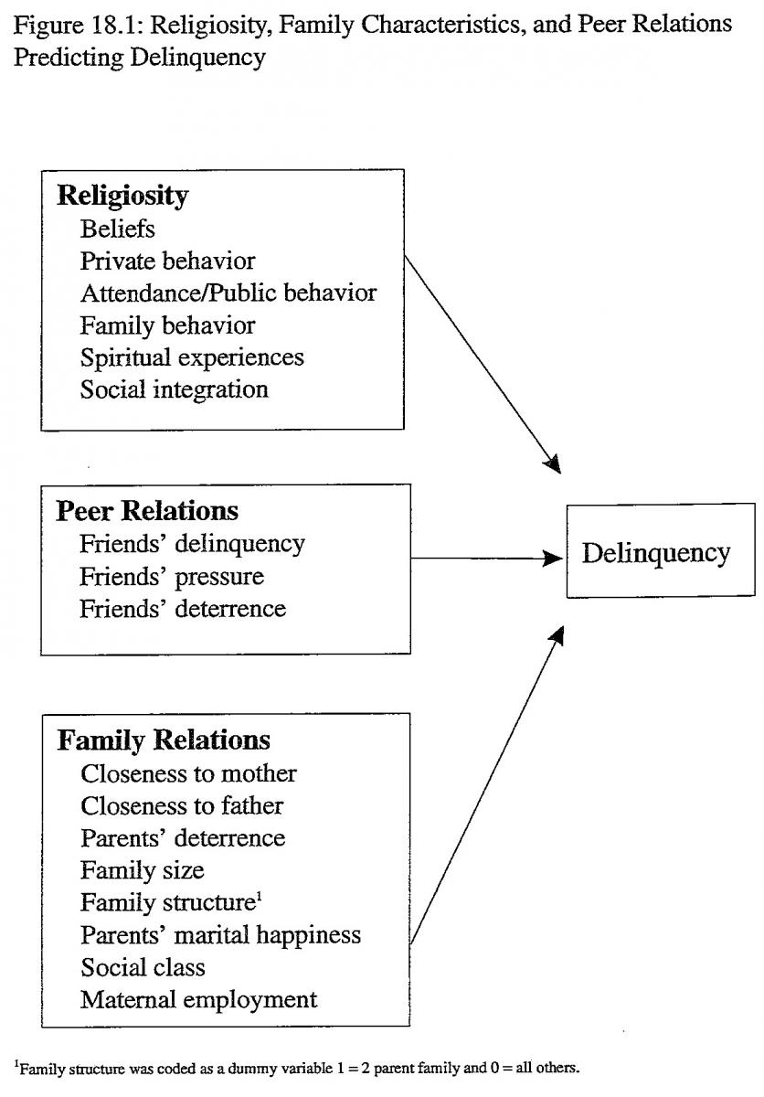 Graph of factors that predict delinquency