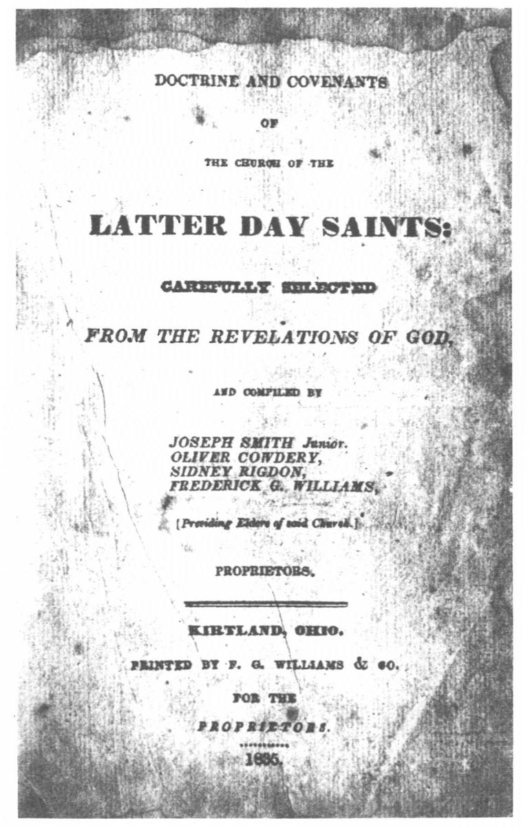 Doctrine and Covenants cover page