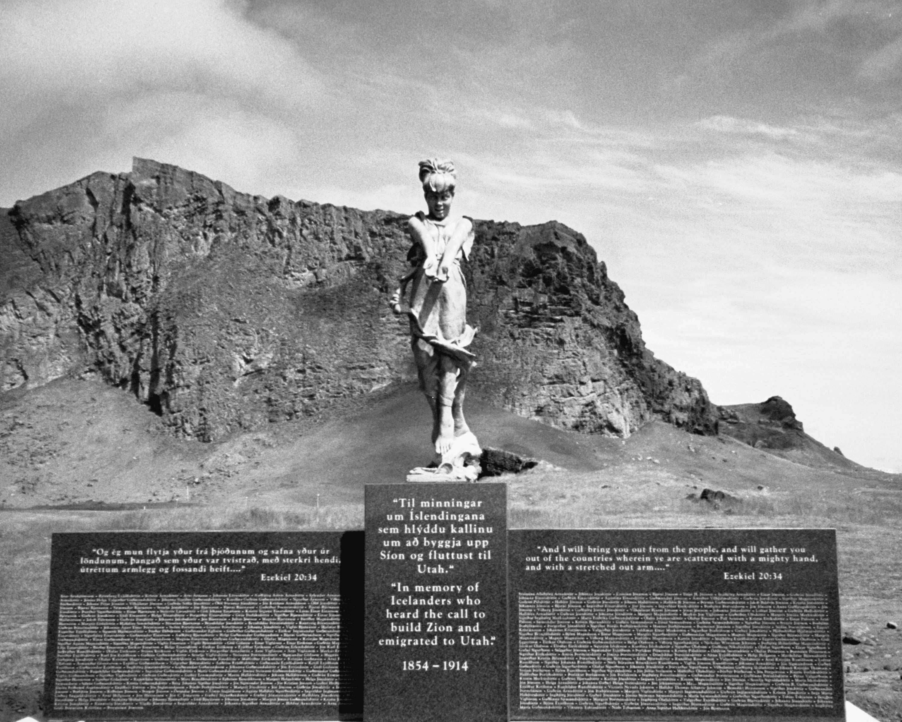 The monument at Westmann Island, which was dedicated on June 30, 2000. Courtesy of David A. Ashby