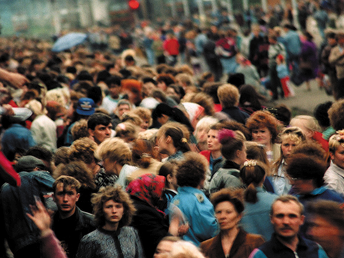 Crowded Walkway