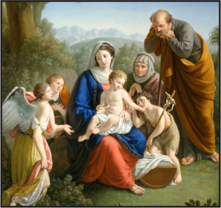 Giuseppe Mazzola, Holy Family (Adoration), Brigham Young University Museum of Art.