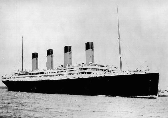 Titanic in the ocean