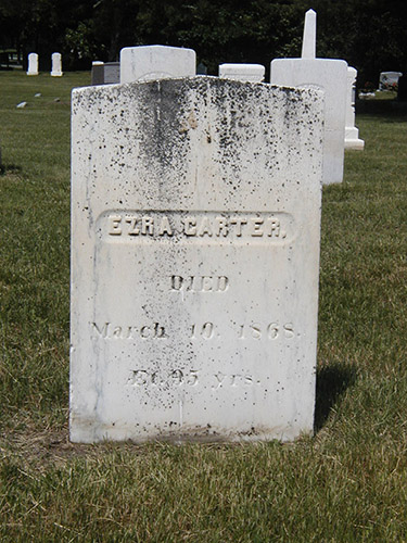 Grave marker of Ezra Carter