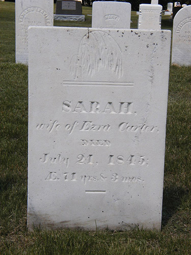 Grave marker of Sarah Fabyan Carter