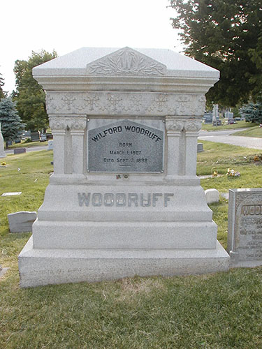 Grave marker of President Wilford Woodruff