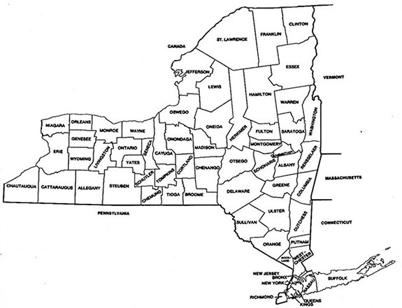 Map of New York