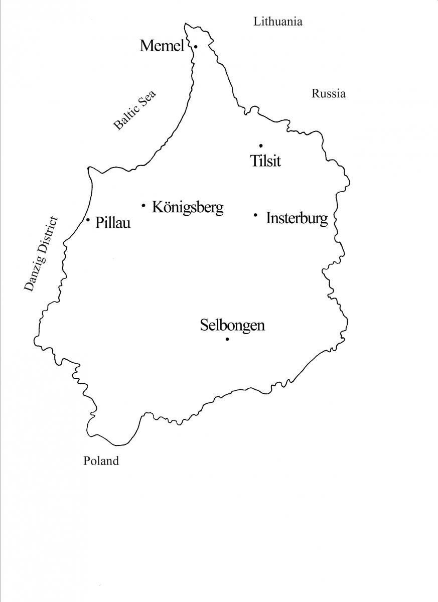map of The Königsberg District