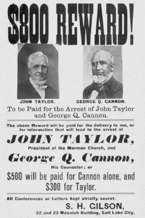 Reward Sign for President John Taylor