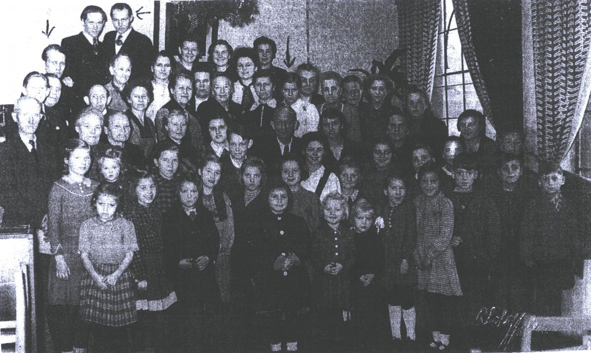 members of the Aschersleben Branch gathered inside