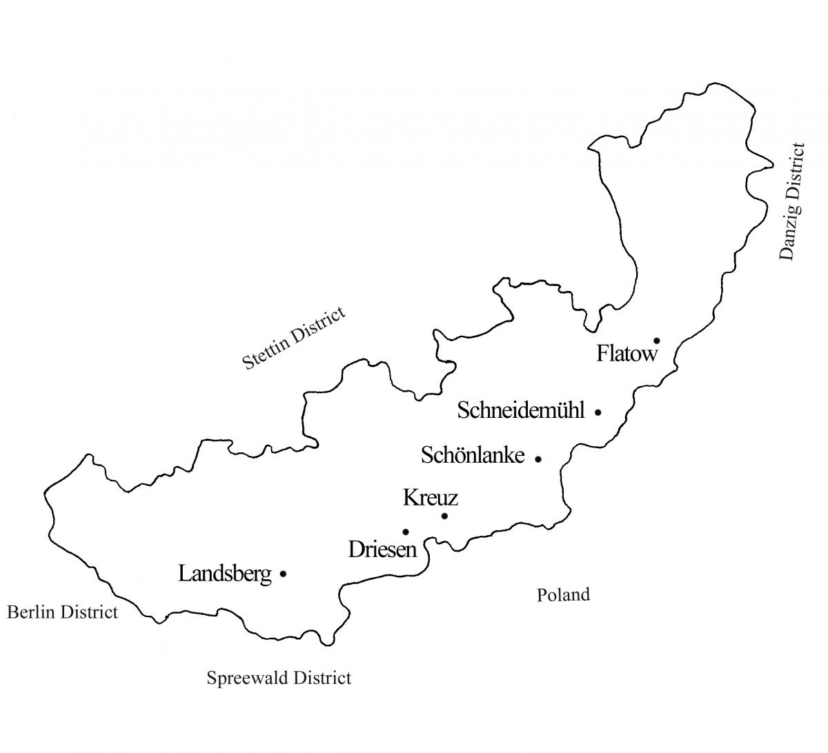 map of the Schneidemühl District