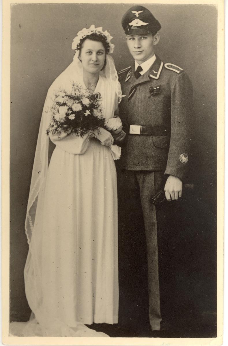 wedding photo of bride and groom