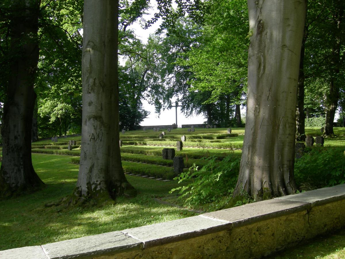 open graveyard with grass and trees