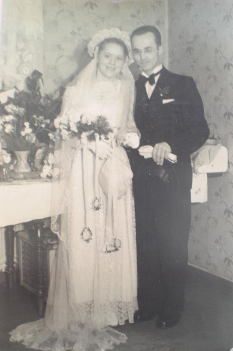 Wedding photo of husband and wife