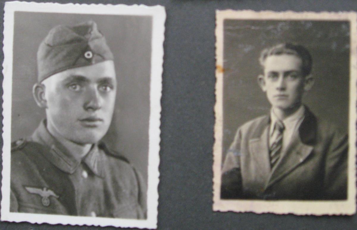 photos of Emil Ernst and Johannes Schettler in uniform