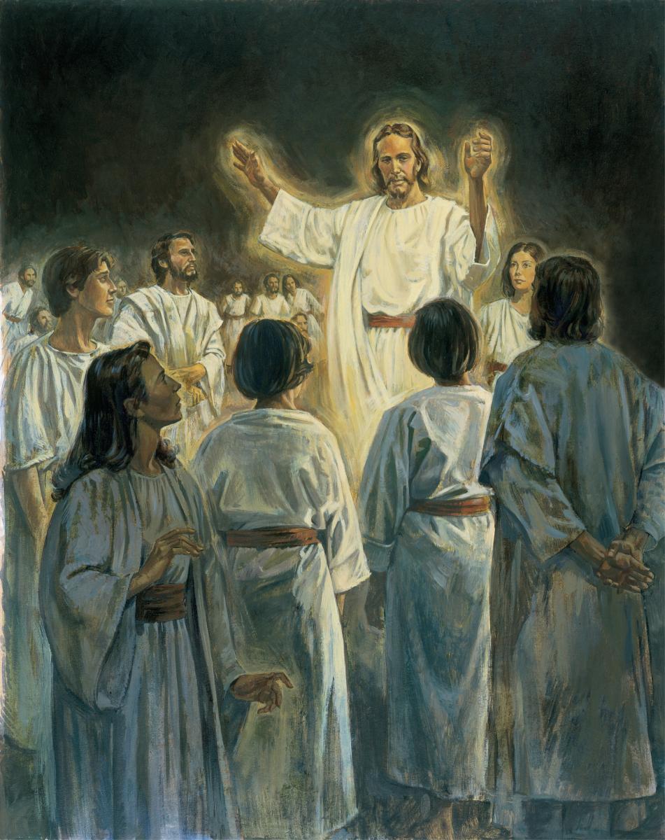 Jesus teaching the world