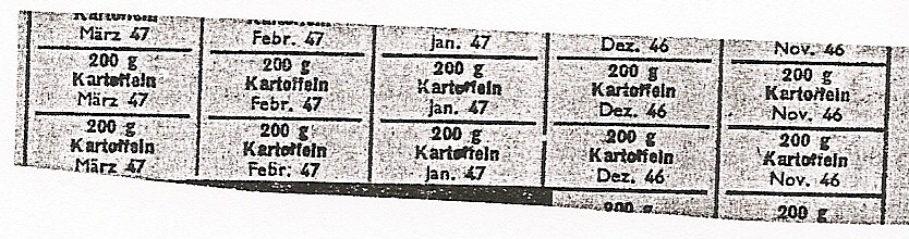 Fig. 2. Ration coupons, each for 200 grams (7 ounces) of potatoes. (J. Ernst)