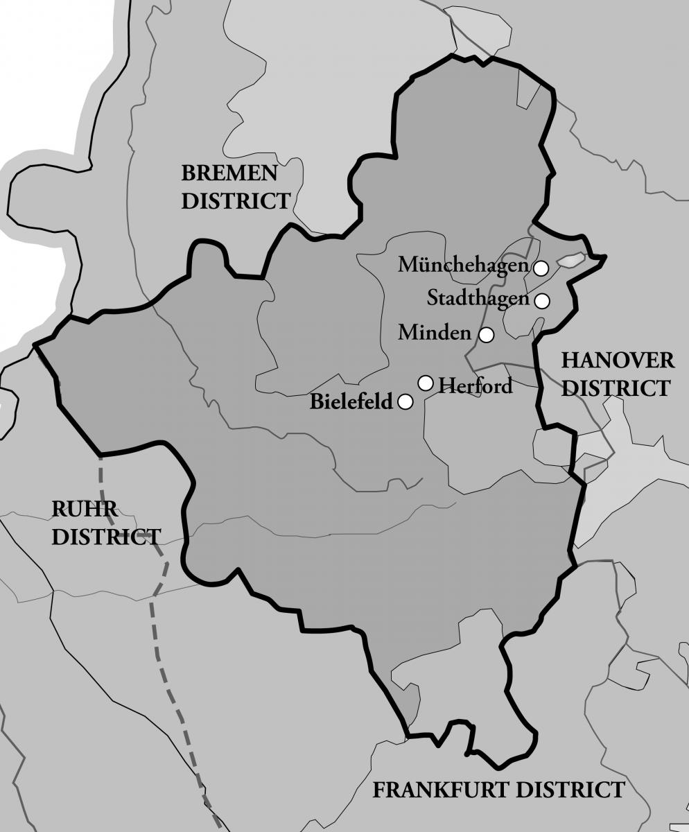 Fig. 1. The territory of the Bielefeld District in northwest Germany.