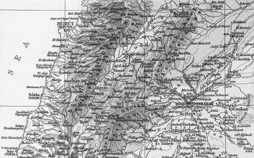 Old map of Damascus