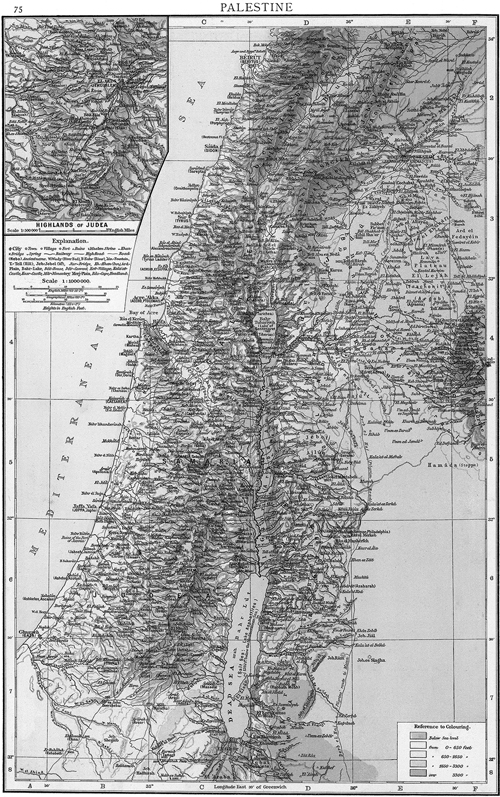 Old map of Palestine
