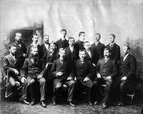 President Rulon S. Wells and missionaries